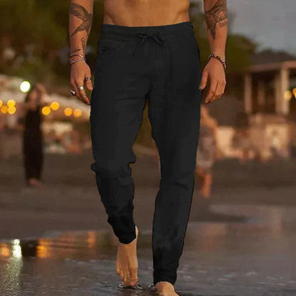 Pantalones Hombre de Lino Playa Ligeros y Versátiles