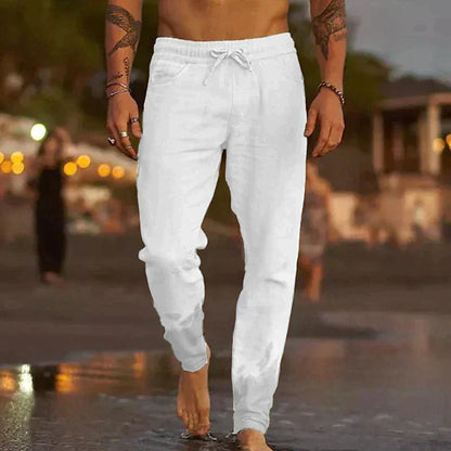 Pantalones Hombre de Lino Playa Ligeros y Versátiles