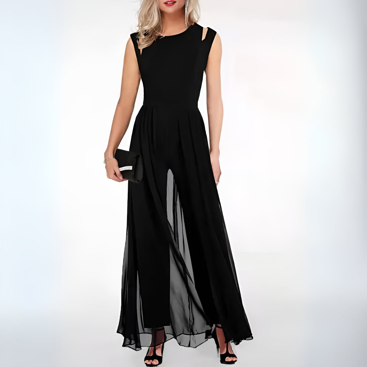 Vestido Noche Mujer con Hombros Descubiertos y Corte Entallado - Mavetta