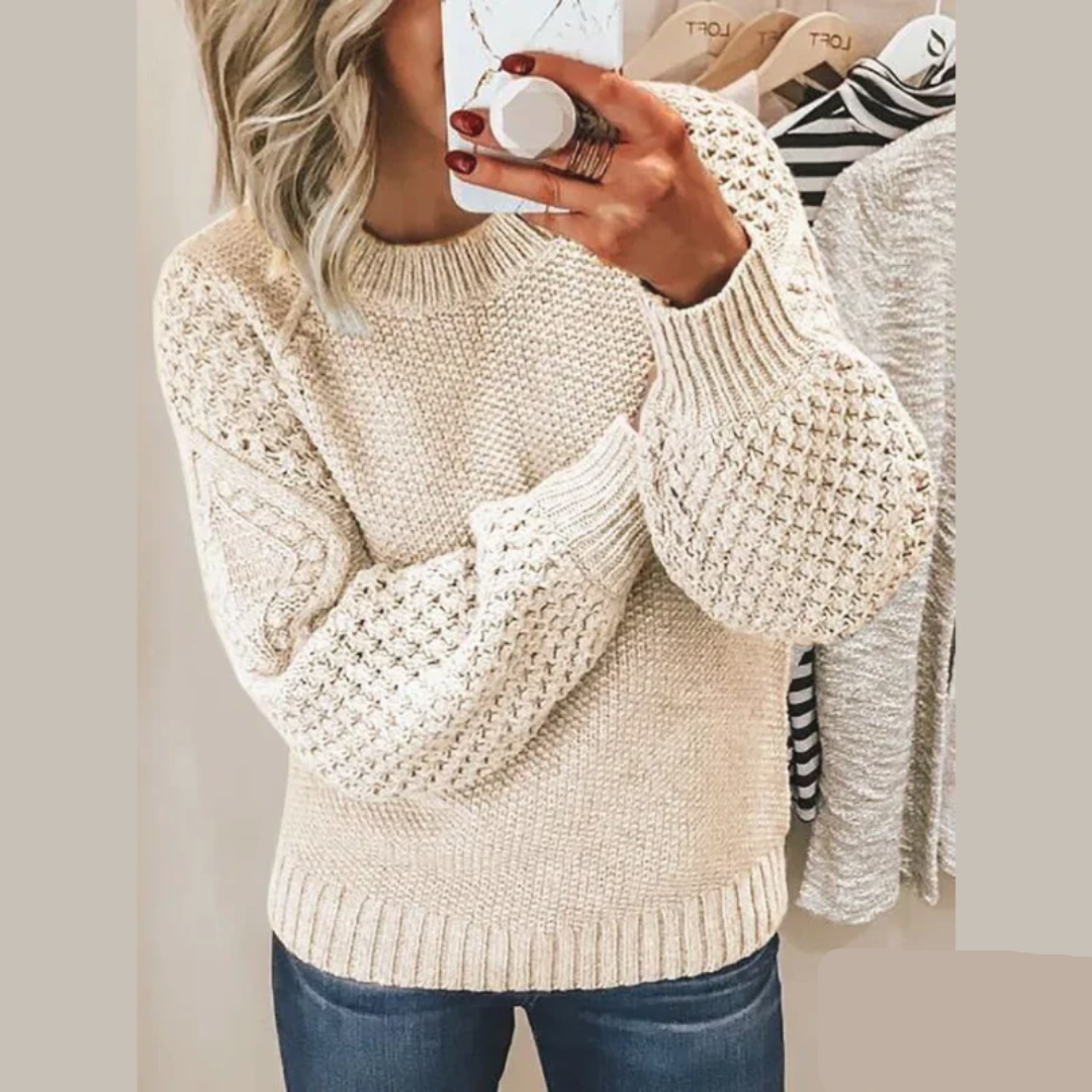 Suéter Mujer de Punto Ajustado Elegante