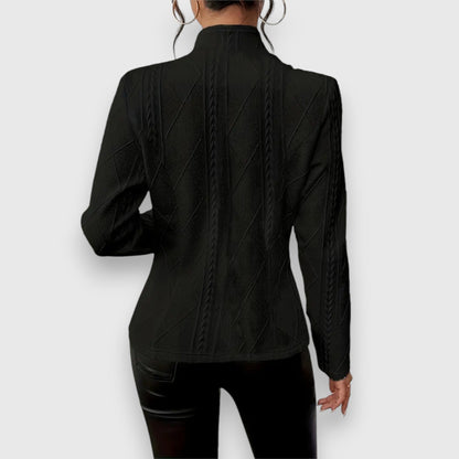 Blazer Mujer con Textura Estructurada Corte Entallado