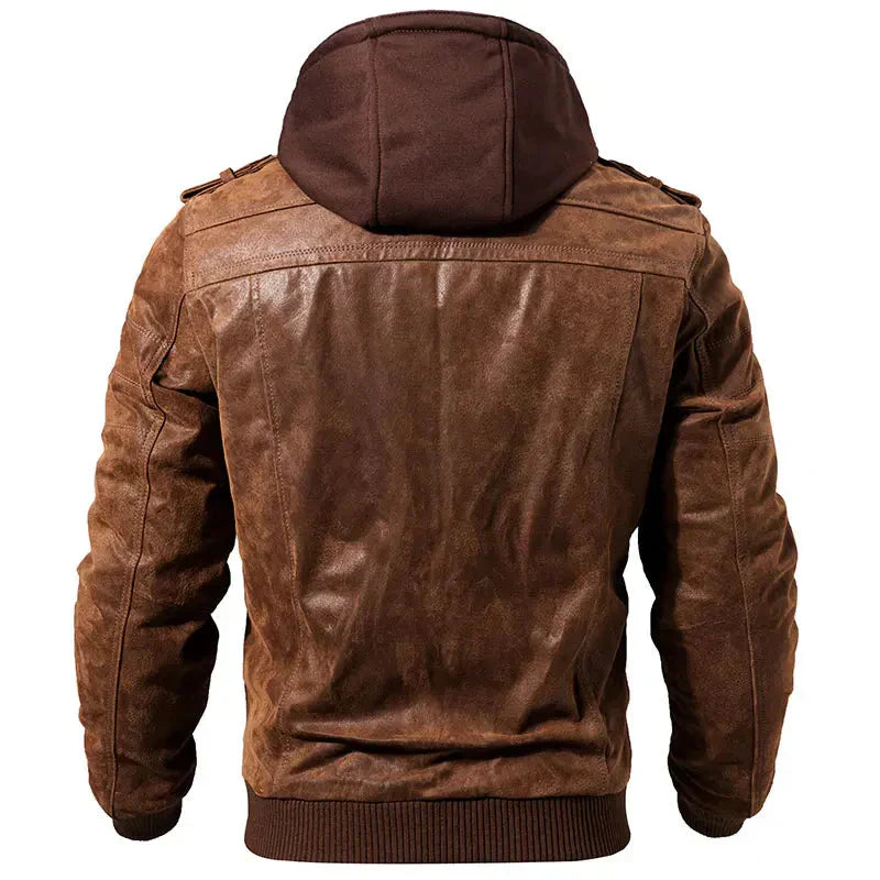Chaqueta Hombre Resistente con Capucha y Bolsillos Cremallera
