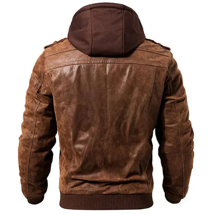 Chaqueta Hombre Resistente con Capucha y Bolsillos Cremallera