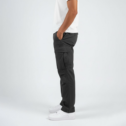 Pantalones cargo hombre Algodón Bolsillos Laterales Corte Relajado - Mavetta