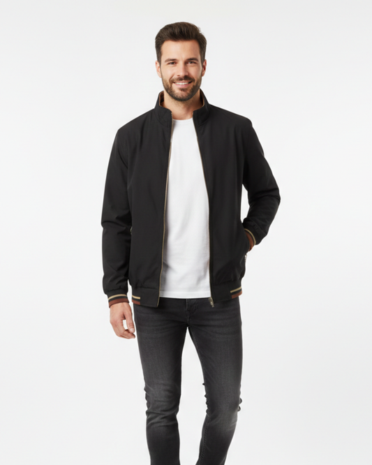 Chaqueta Bomber Hombre Poliéster Reversible Cuello Alto Cremallera - Mavetta