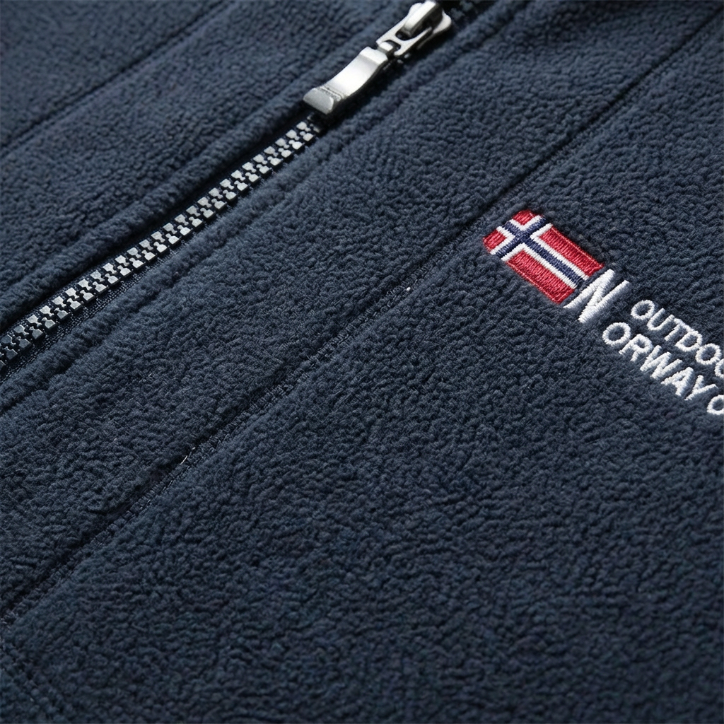 Chaqueta Outdoor Hombre con Cremallera Completa y Ajuste Regular
