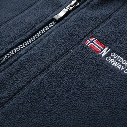 Chaqueta Outdoor Hombre con Cremallera Completa y Ajuste Regular