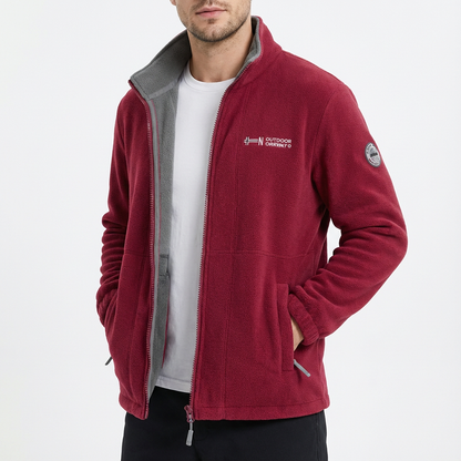 Chaqueta Outdoor Hombre con Cremallera Completa y Ajuste Regular