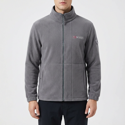 Chaqueta Outdoor Hombre con Cremallera Completa y Ajuste Regular