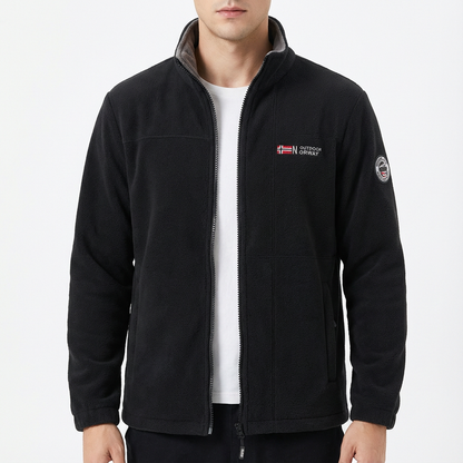 Chaqueta Outdoor Hombre con Cremallera Completa y Ajuste Regular