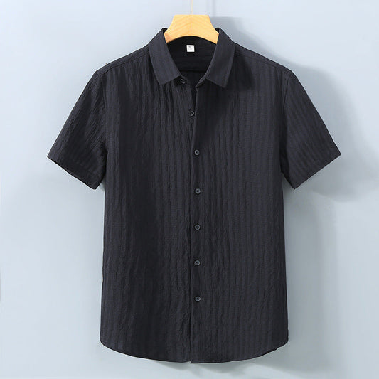 Camisa Hombre Transpirable Textura Cierre Oculto - Mavetta