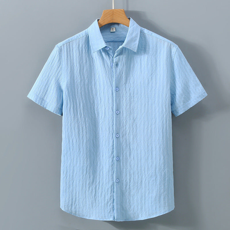 Camisa Hombre Transpirable Textura Cierre Oculto