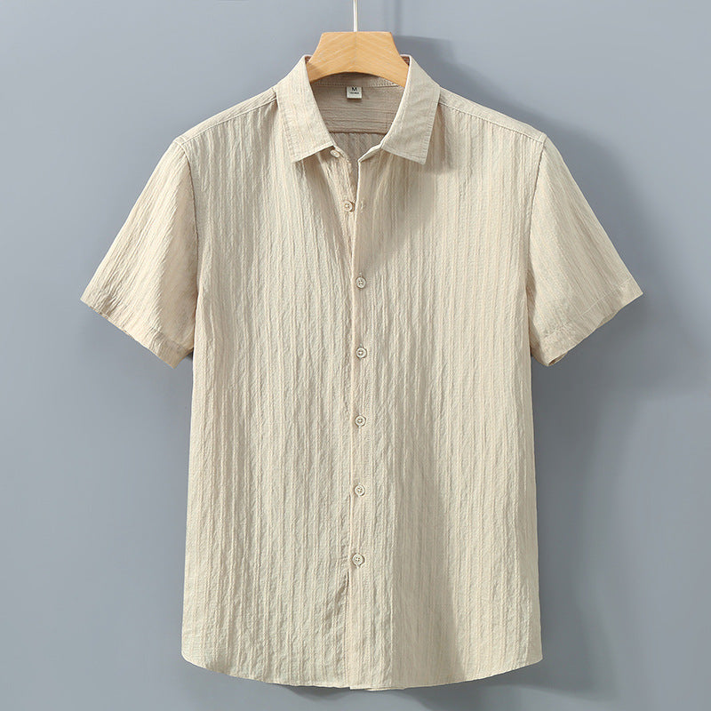 Camisa Hombre Transpirable Textura Cierre Oculto