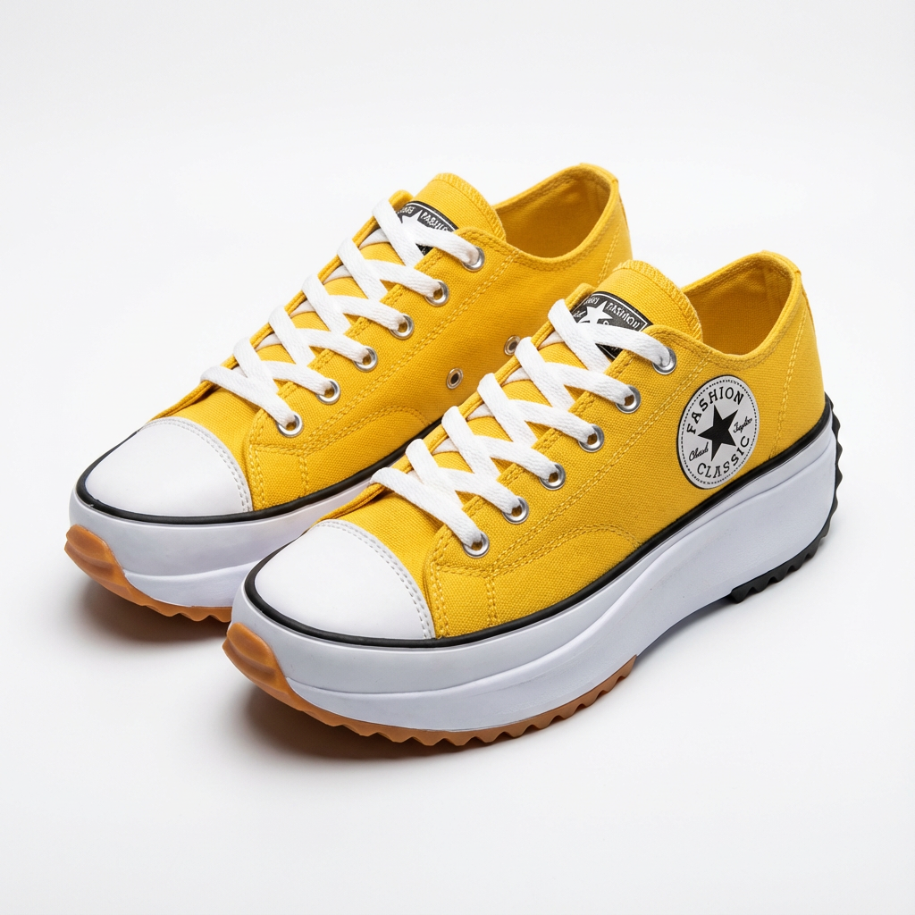 Zapatillas Plataforma Mujer con Cordones y Suela Elevada