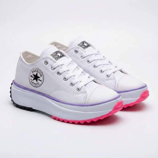 Zapatillas Plataforma Mujer con Cordones y Suela Elevada - Mavetta