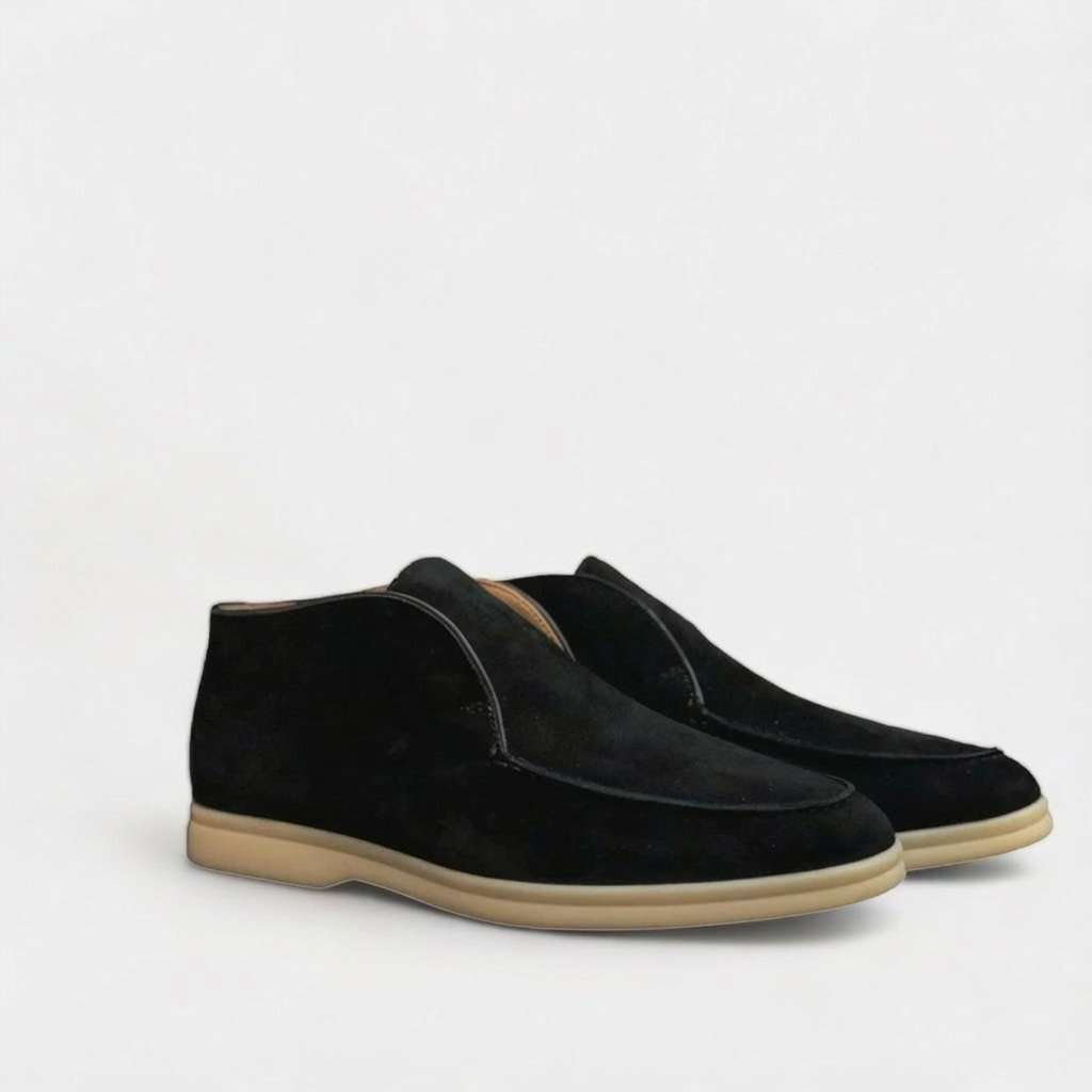 Botines Chukka Hombre Piel Sin Cordones Tobillo