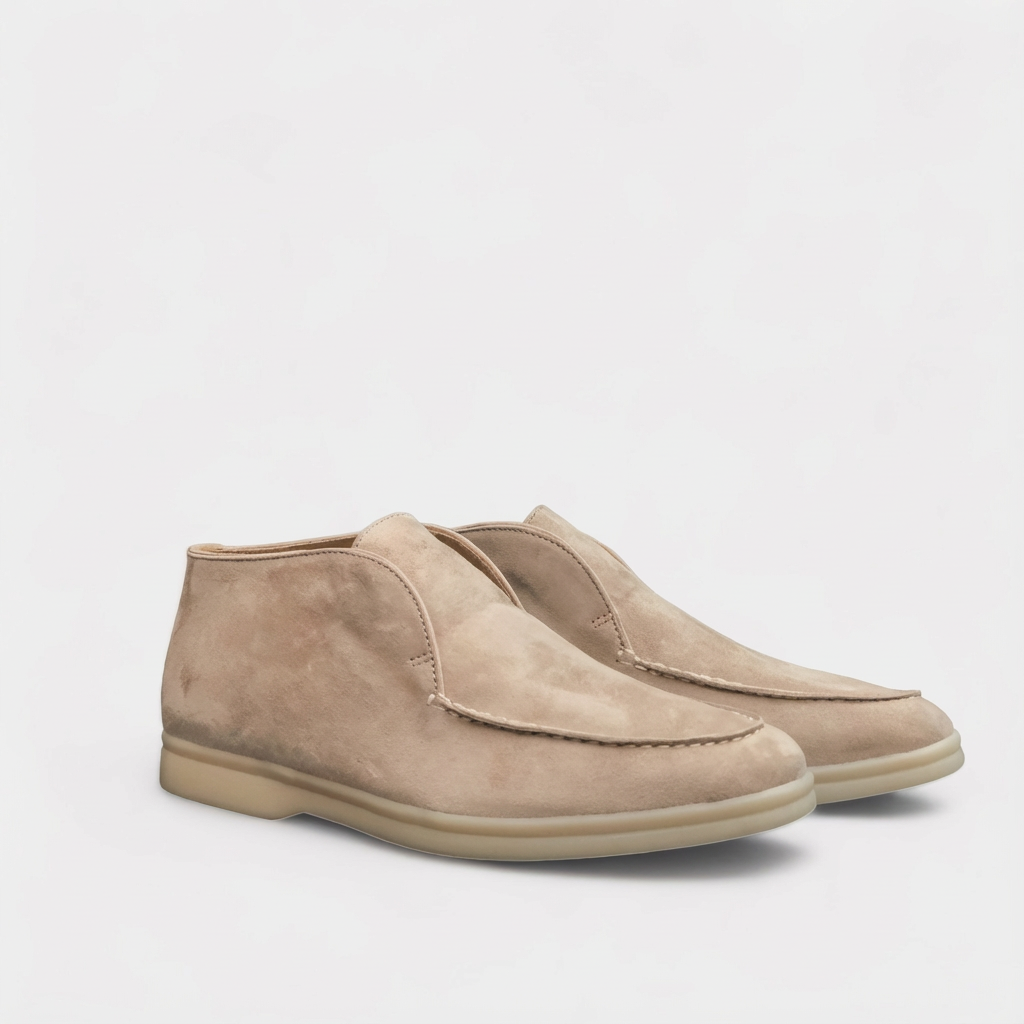 Botines Chukka Hombre Piel Sin Cordones Tobillo