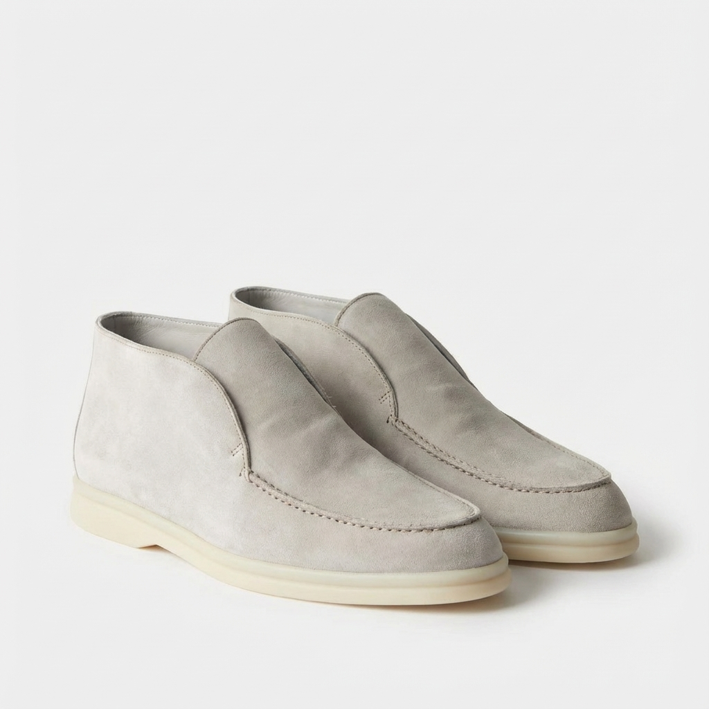 Botines Chukka Hombre Piel Sin Cordones Tobillo