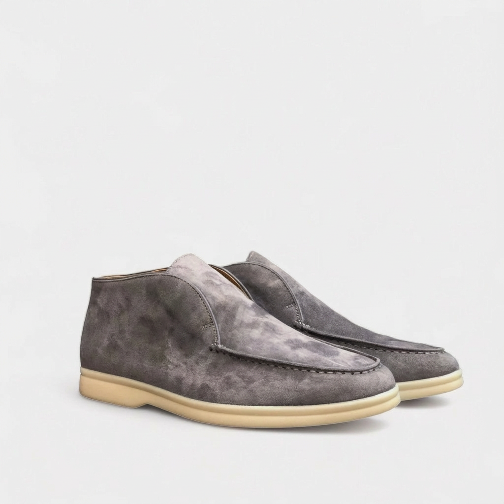 Botines Chukka Hombre Piel Sin Cordones Tobillo