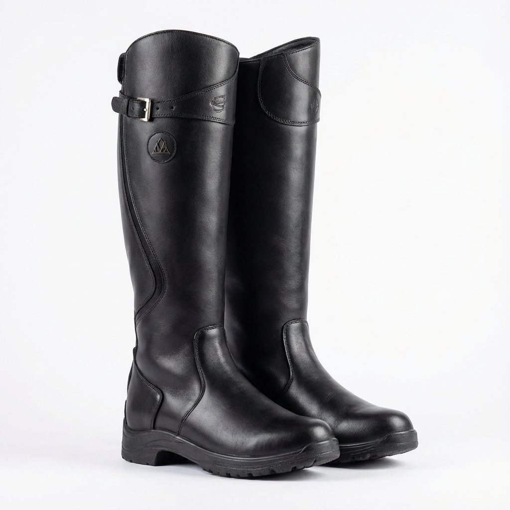 Botas altas mujer de montar con hebilla ajuste hasta la rodilla