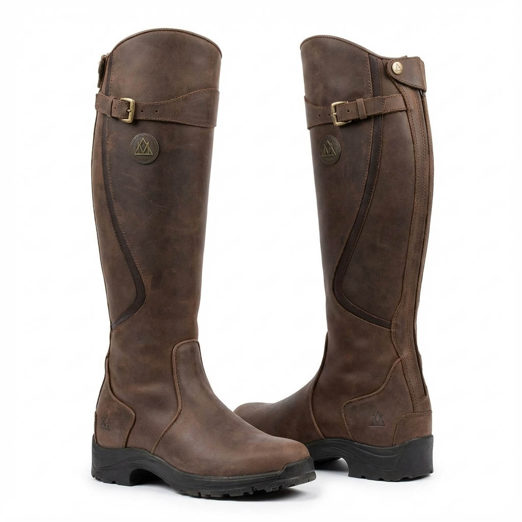Botas altas mujer de montar con hebilla ajuste hasta la rodilla - Mavetta
