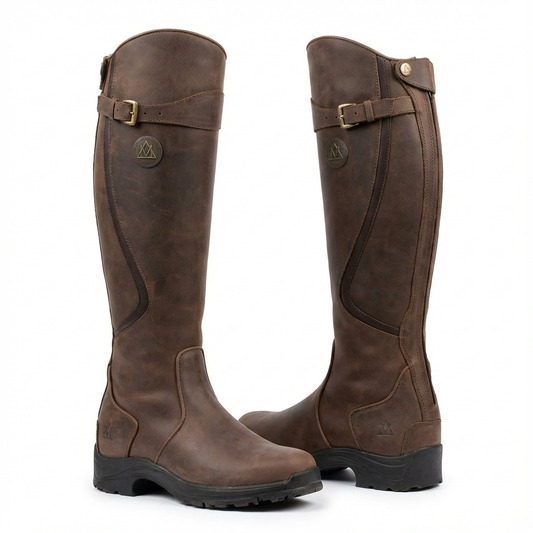 Botas altas mujer de montar con hebilla ajuste hasta la rodilla - Mavetta