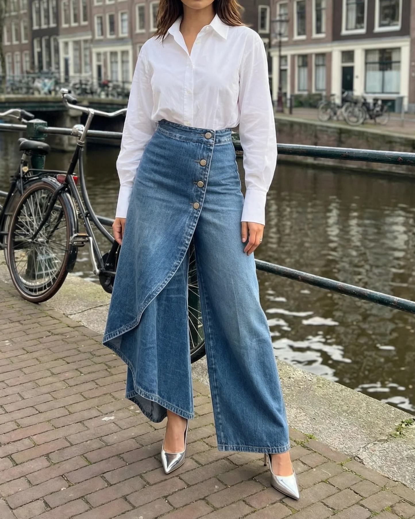 Pantalones vaqueros mujer corte recto y ajuste cómodo