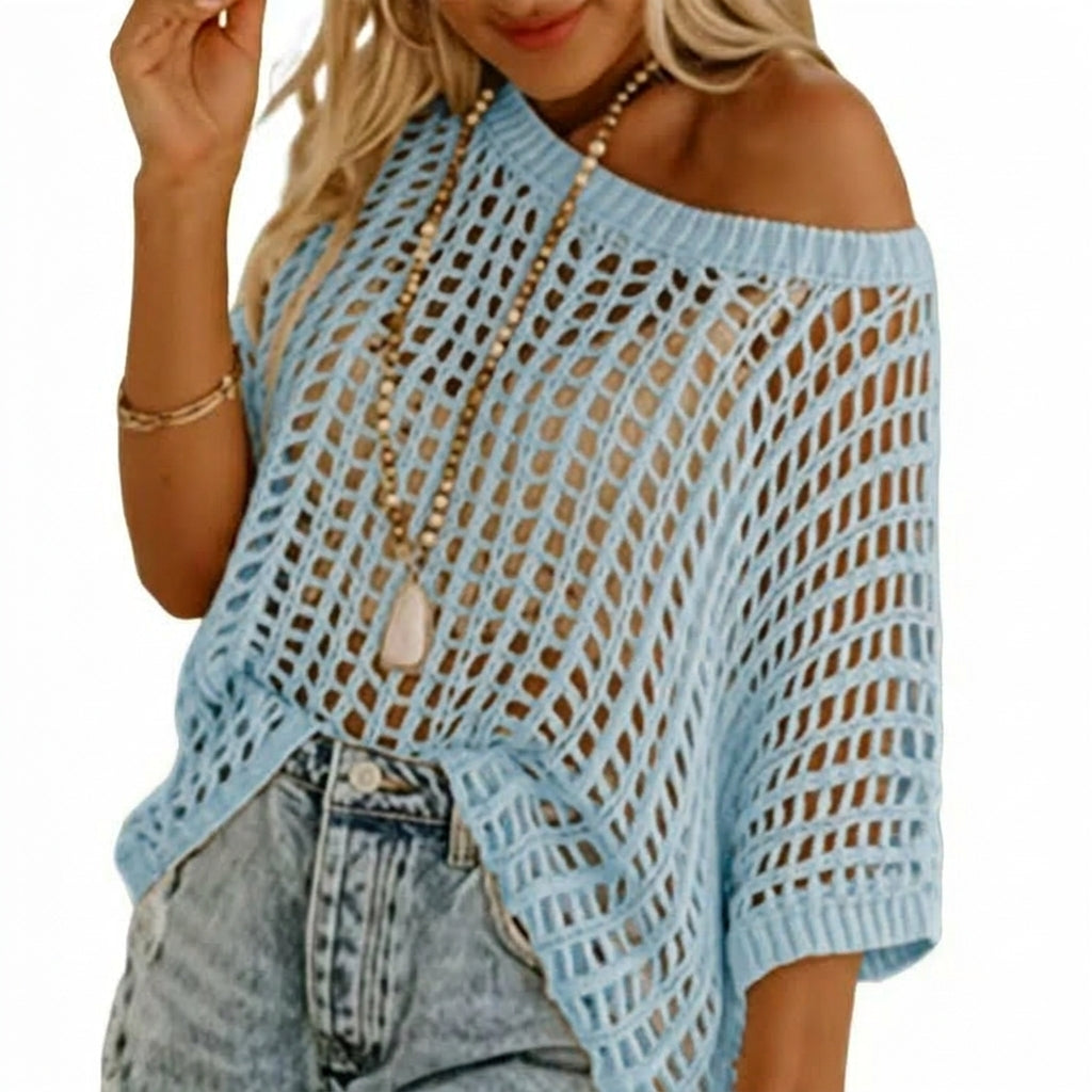Jersey Mujer de Punto Calado Veraniego Casual
