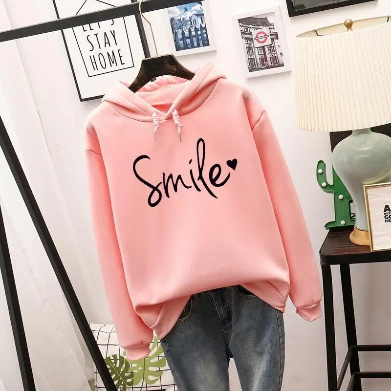 Sudadera Mujer con Capucha Estampado Moderno Ajuste Casual