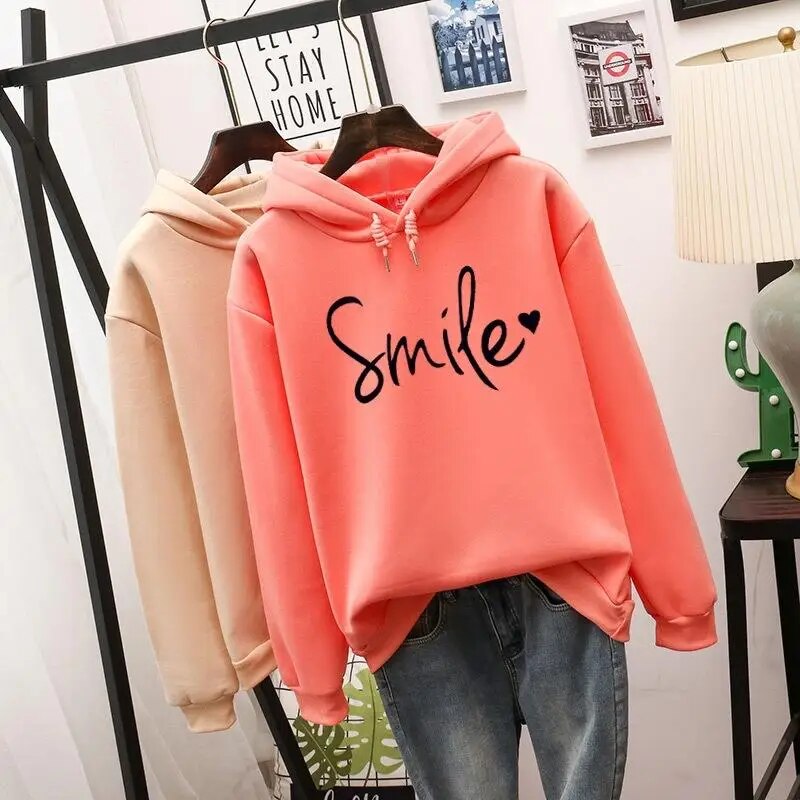 Sudadera Mujer con Capucha Estampado Moderno Ajuste Casual
