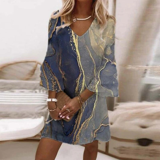 Vestido corto mujer con estampado ajustado - Mavetta