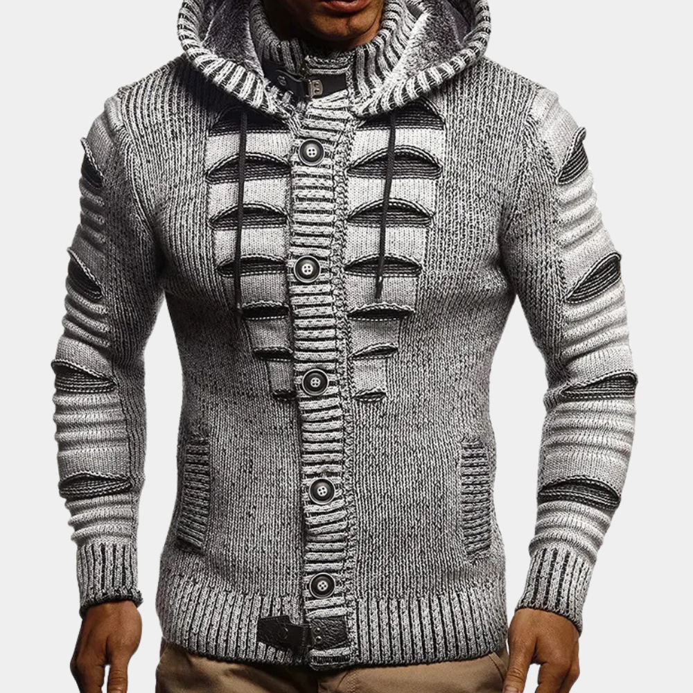 Sudadera Hombre de Pumavetta con Capucha y Botones - Mavetta