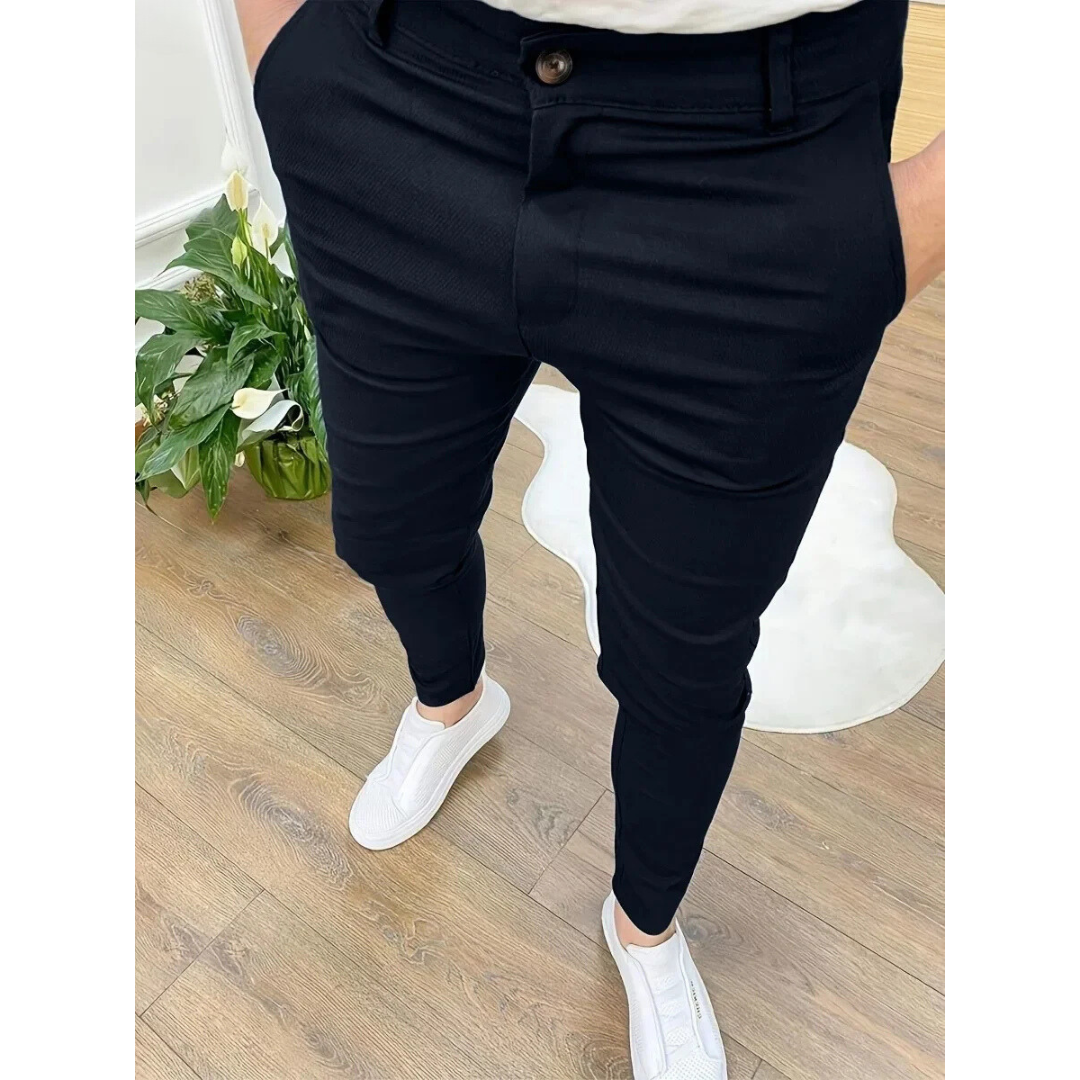 Pantalón Vestir Hombre Corte Clásico Formal