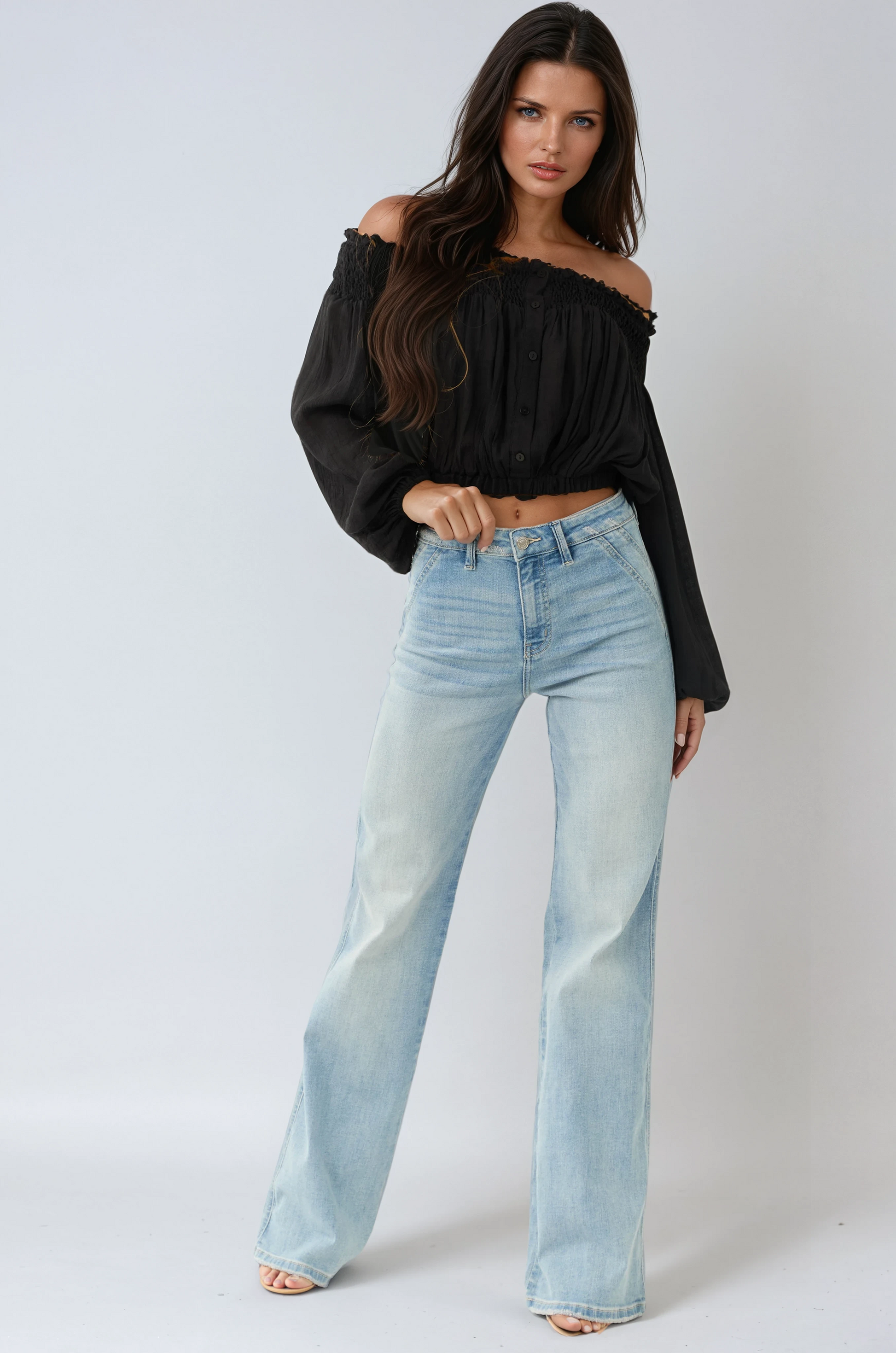 Vaquero Mujer de Denim Ajuste Campana - Mavetta