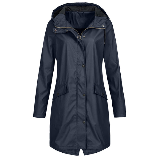 Chaqueta Mujer Impermeable con Capucha Ajustable Cortavientos - Mavetta