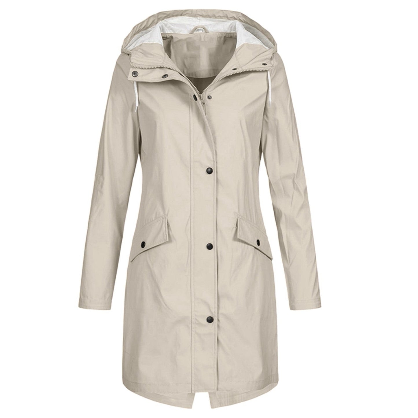 Chaqueta Mujer Impermeable con Capucha Ajustable Cortavientos
