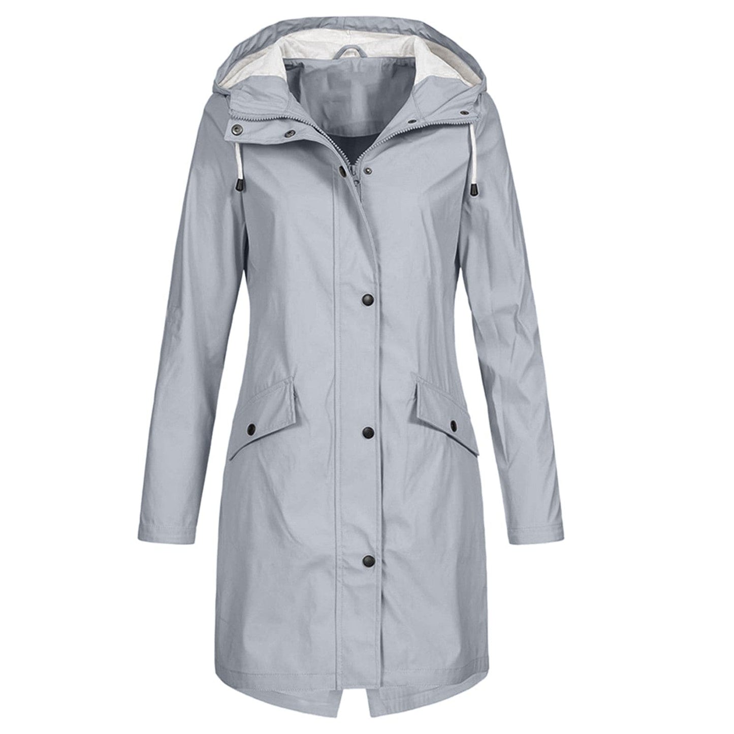 Chaqueta Mujer Impermeable con Capucha Ajustable Cortavientos