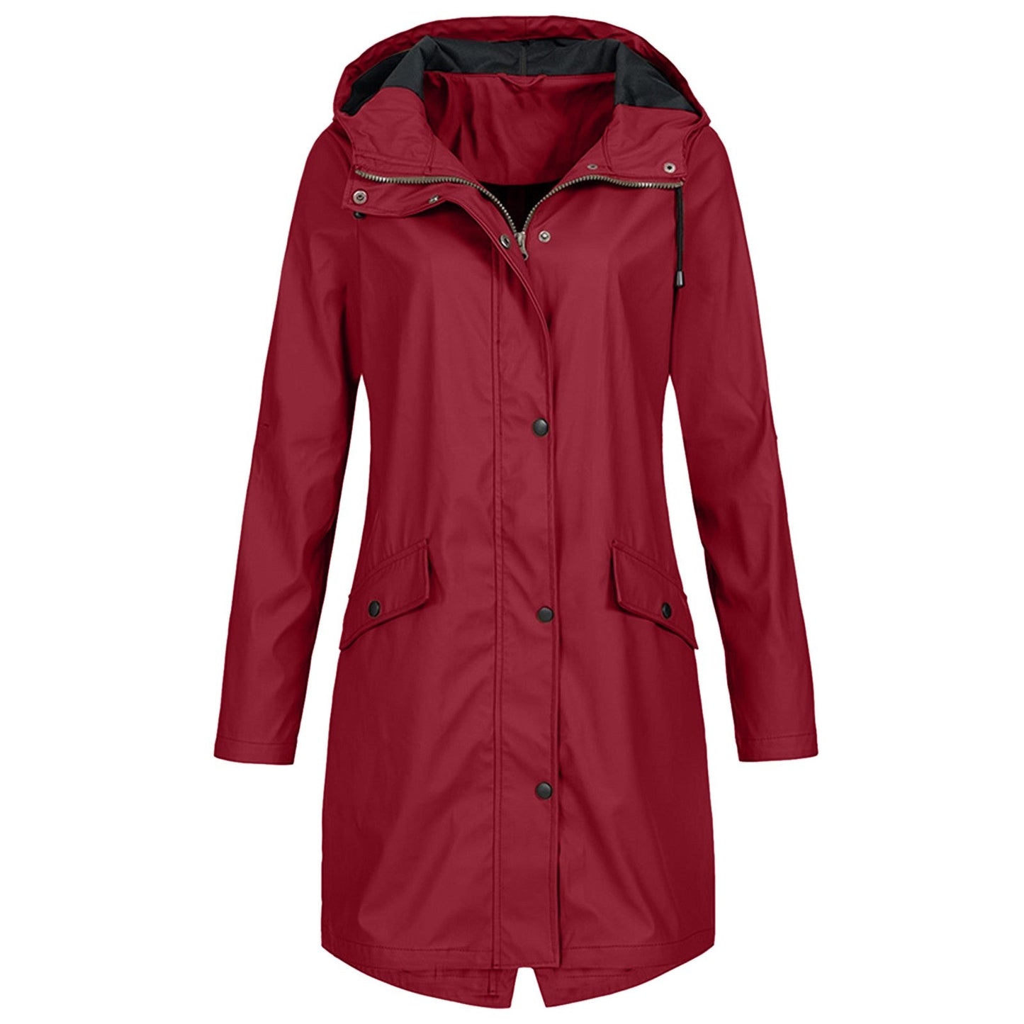 Chaqueta Mujer Impermeable con Capucha Ajustable Cortavientos