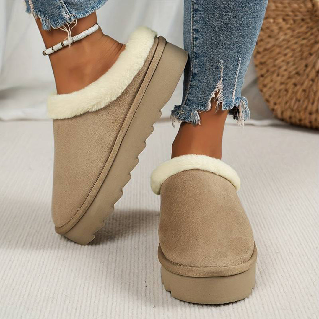 Zapatillas de casa mujer cálidas suela gruesa