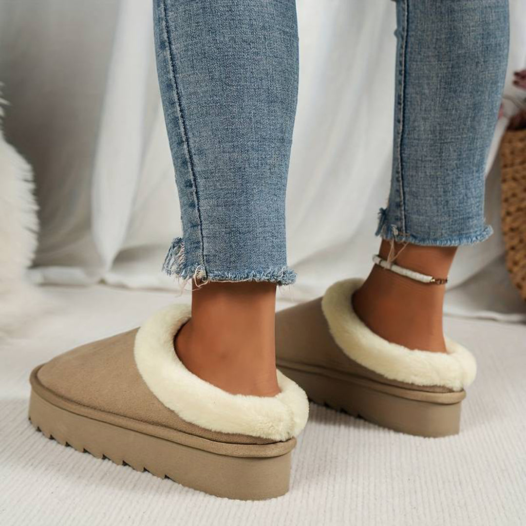 Zapatillas de casa mujer cálidas suela gruesa