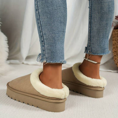 Zapatillas de casa mujer cálidas suela gruesa
