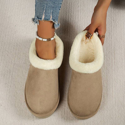 Zapatillas de casa mujer cálidas suela gruesa