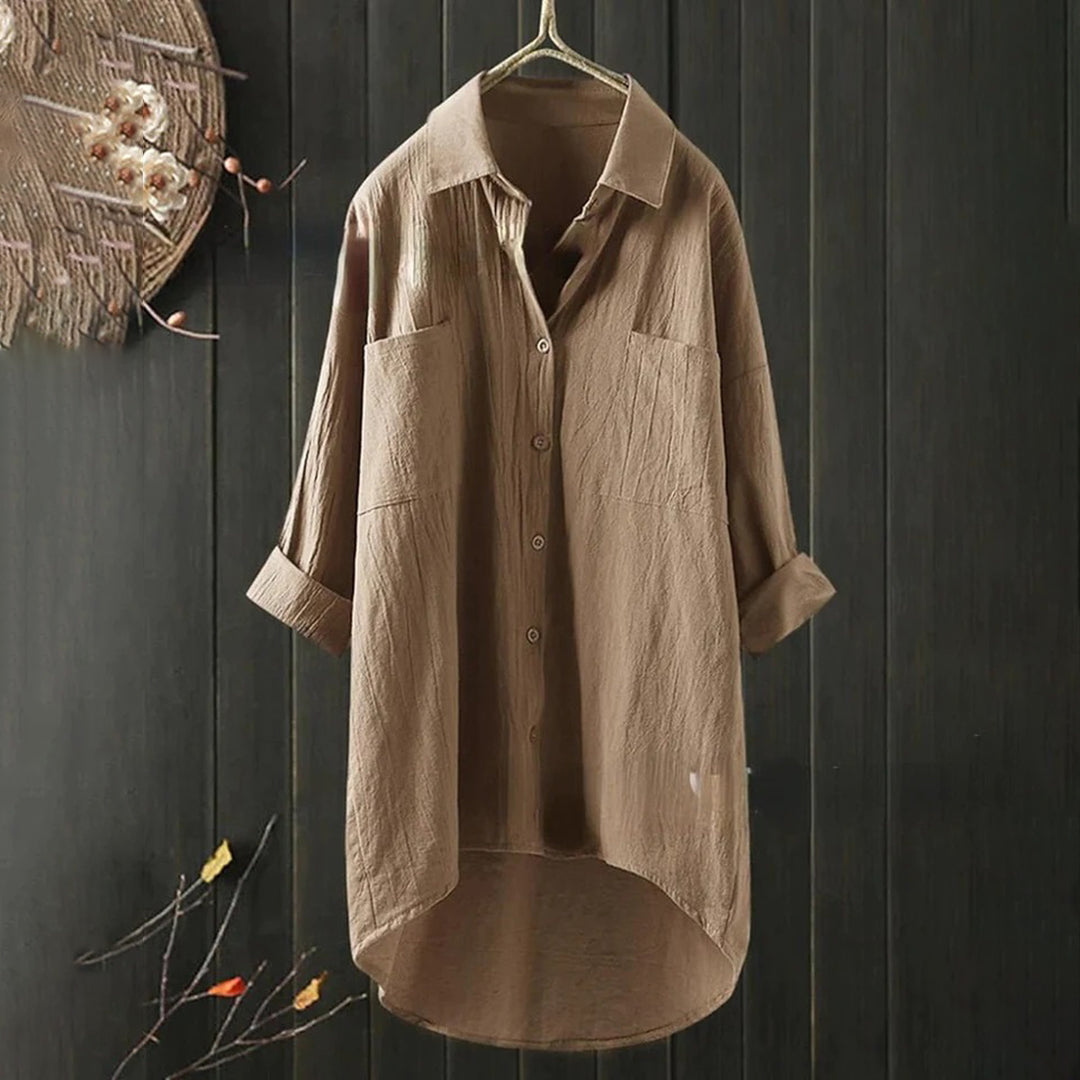 Blusa Mujer de Encaje Manga Larga Corte Oversize