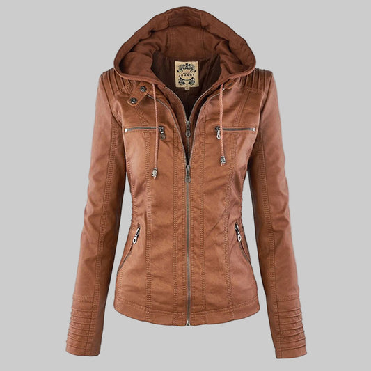 Chaqueta mujer con capucha cremallera estilo moderno - Mavetta