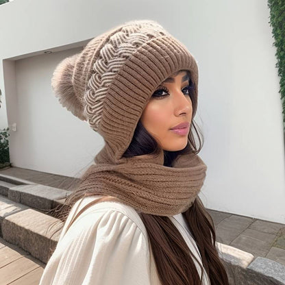 Set Mujer de Gorro y Bufanda Tejidos Conjunto