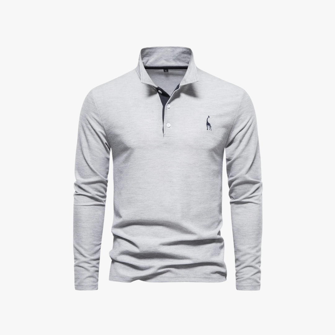 Polo Hombre Manga Larga Algodón Ajuste Regular - Mavetta