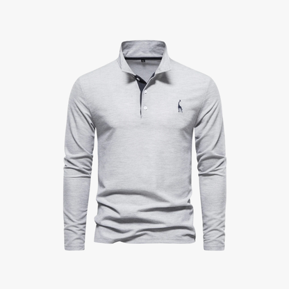 Polo Hombre Manga Larga Algodón Ajuste Regular - Mavetta