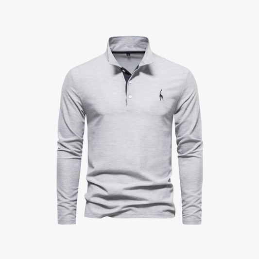 Polo Hombre Manga Larga Algodón Ajuste Regular - Mavetta