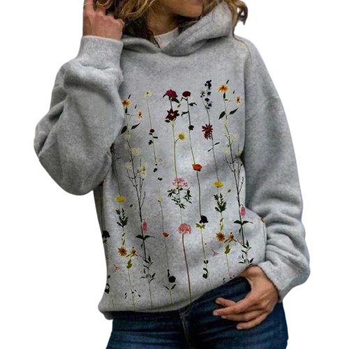 Jersey mujer Suave Estampado Floral Ajuste Clasico