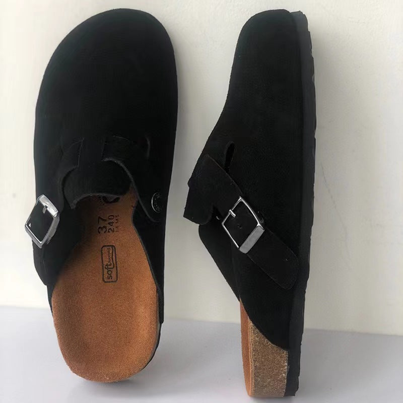 Zuecos Unisex Ante Suela Corcho Anatómica Soporte Arco